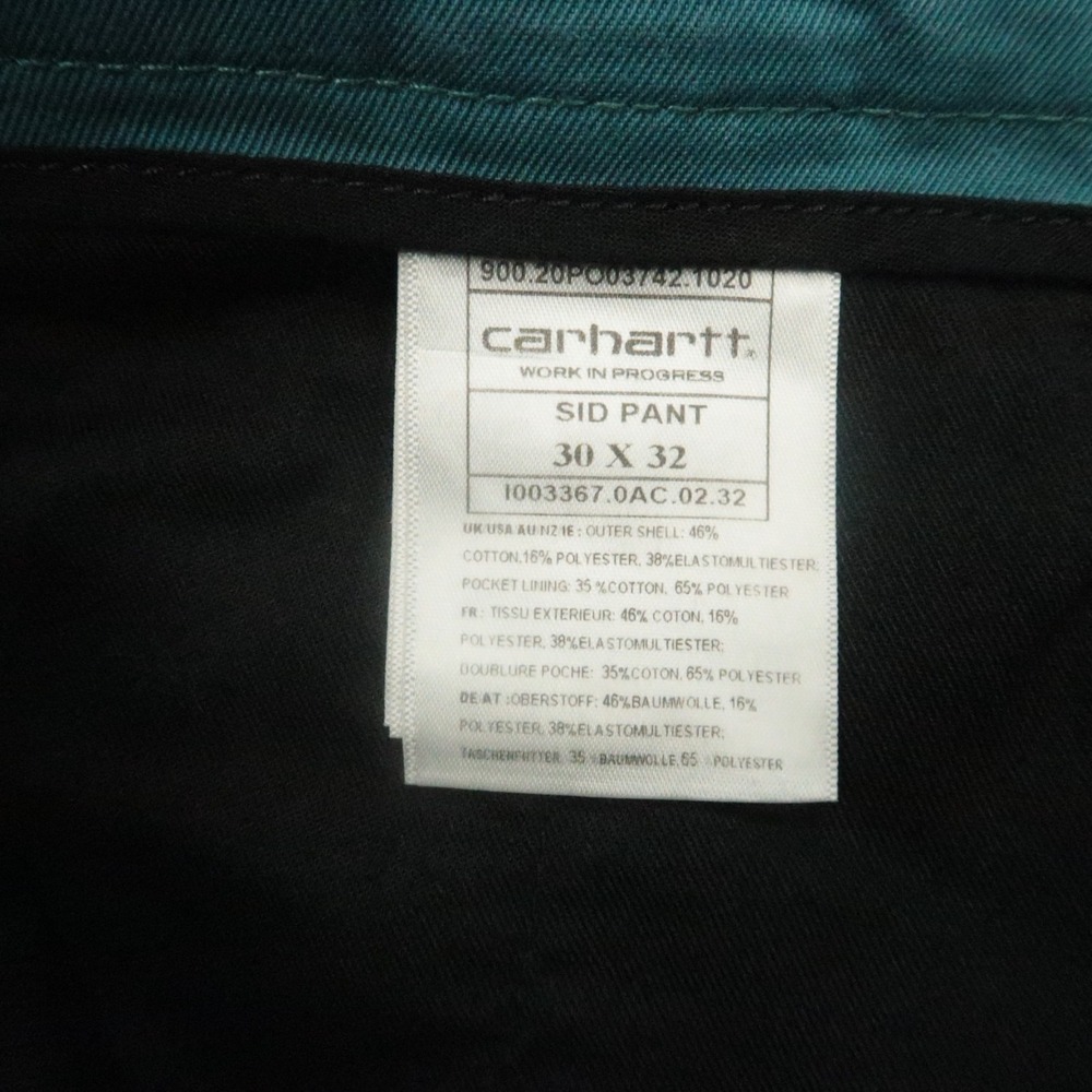 Carhartt Pants Mens 30x32 Blue Sid WIP Work‎ In Progress Straight Stretch - Picture 6 of 11